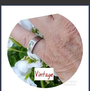 Vintage sterling MOP ring ‎ 6.5